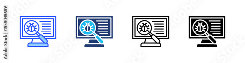 Defects Multi Style Icon Set Vector 