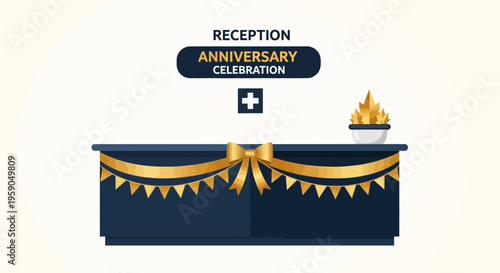 Reception Anniversary Celebration Concept Representing Hospitality and Event Decoration