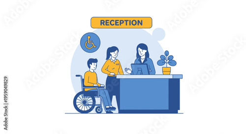 Reception Area Illustrates Inclusivity and Accessibility in a Welcoming Environment