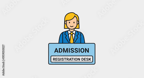Receptionist At Admission Desk: Welcoming New Students And Guiding Visitors Efficiently