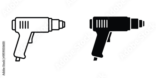 Comparison of a white and black spray gun tool design for material application
