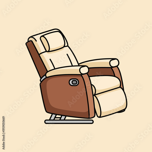 Relaxation And Comfort: An Illustrated Armchair, Perfect For Modern Interior Designs, Ideal for Home