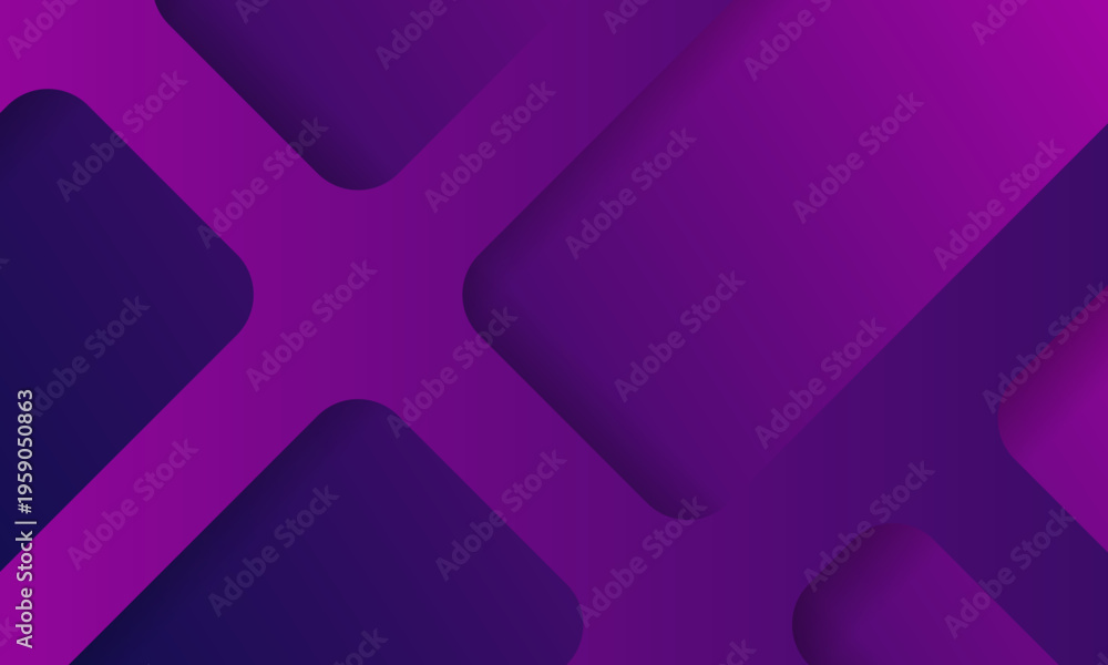 Fototapeta premium Abstract purple geometric background with rounded shapes and smooth gradient style suitable for modern design, presentations, websites, and digital templates.