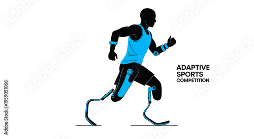 Runner Utilizing Prosthetics Demonstrates Adaptive Sports Movement And Perseverance