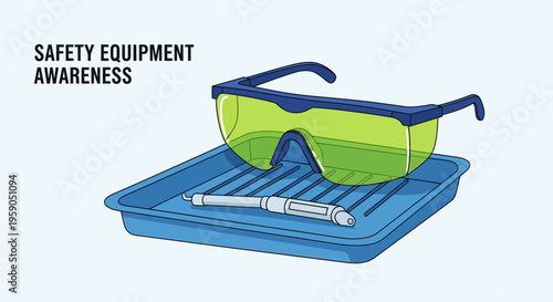 Safety Eyewear and Tool Display: A Visual Guide to Protective Equipment and Practices