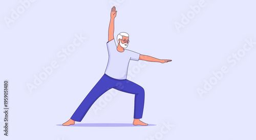 Senior Practitioner Doing Yoga Exercise Demonstrating Flexibility And Physical Wellness