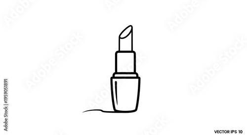 Minimalist Lipstick Icon: Elegant Beauty and Makeup Symbol
