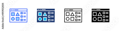 Categories Multi Style Icon Set Vector 