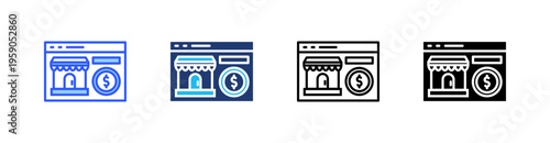 Payment Gateway Multi Style Icon Set Vector 