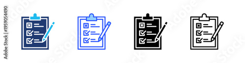Test Multi Style Icon Set Vector 