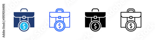 Business Multi Style Icon Set Vector 