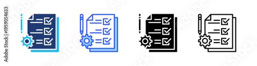 Project Multi Style Icon Set Vector 