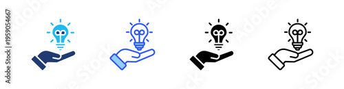 Opportunity Multi Style Icon Set Vector 