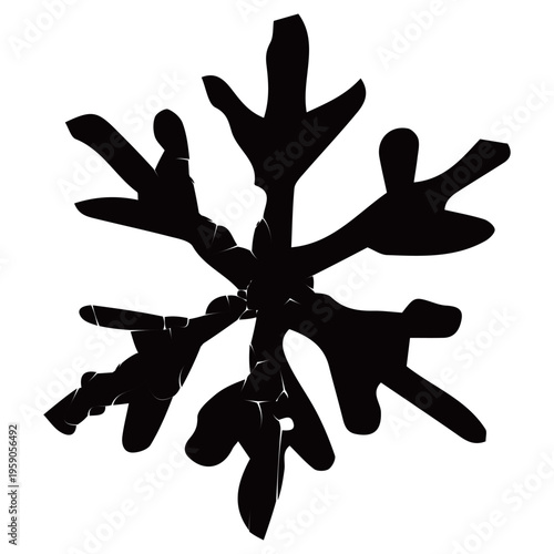 雪の結晶のアイコン・冬の装飾 幼稚園HPのためのベクターラインアイコン