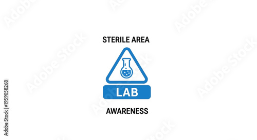 Sterile Laboratory Area Awareness Sign Demonstrating Research Safety Protocol Measures