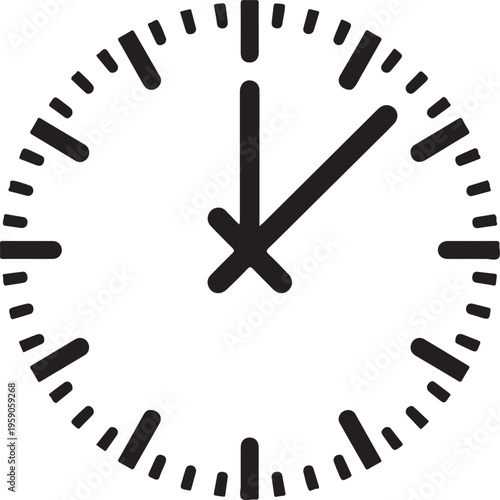 Clock icon on a white background, symbolizing time management and scheduling