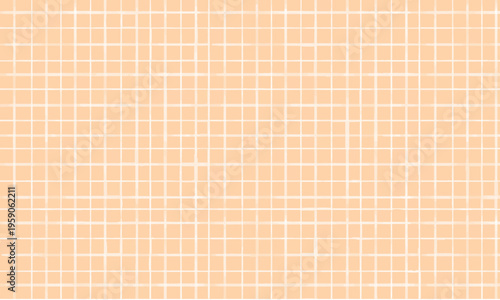 温かみのある明るいオレンジ色のタイル格子柄の抽象背景テクスチャ