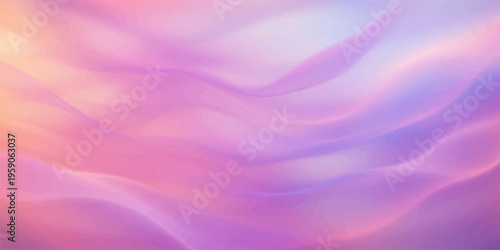 Soft flowing waves of purple and pink silk fabric create a luxury abstract background with a smooth satin texture and light motion curves