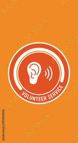 Supporting Hearing Health Through Volunteer Efforts: An Orange-Themed Visual Communication