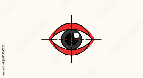 Targeted Vision: An Abstract Graphic Depicting Focus, Precision, and Accurate Observation