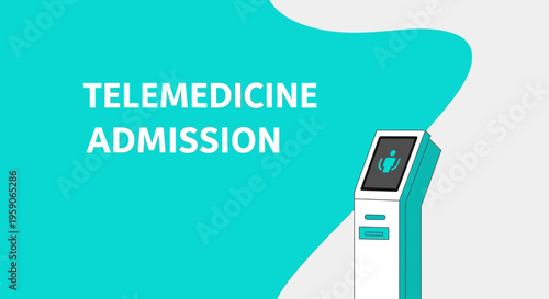 Telemedicine Admission Kiosk Design Demonstrating Digital Healthcare And Patient Access