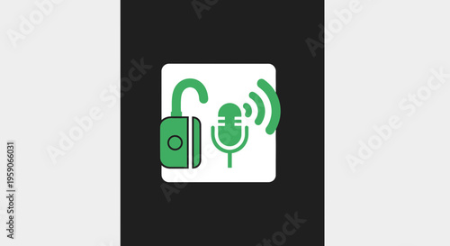 Unlocking Audio Access: Conceptual Illustration of Secure Voice Transmission and Communication