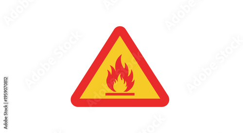Warning: Highly Flammable Material Icon Presented With Modern And Professional Style
