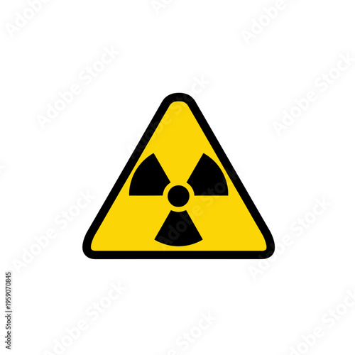 Warning: Radioactive Hazard Symbol, Isolate Dangerous Area, Nuclear Radiation Sign Concept