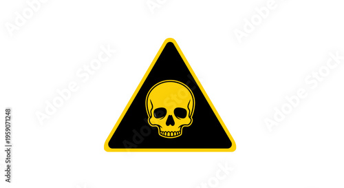 Warning Sign Indicating Hazard or Potential Danger Presented in Illustrative Style