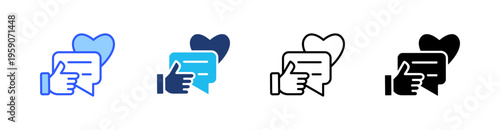 Feedback Multi Style Icon Set Vector 