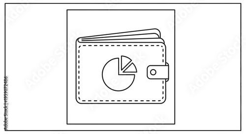 Wallet with Pie Chart Icon: Financial Analysis, Budgeting, and Investment Concept