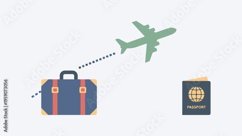 Travel essentials flying to destination