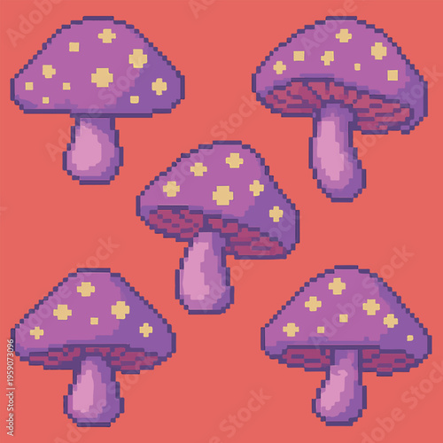 porpyhra pixel art, eps 10 illustration