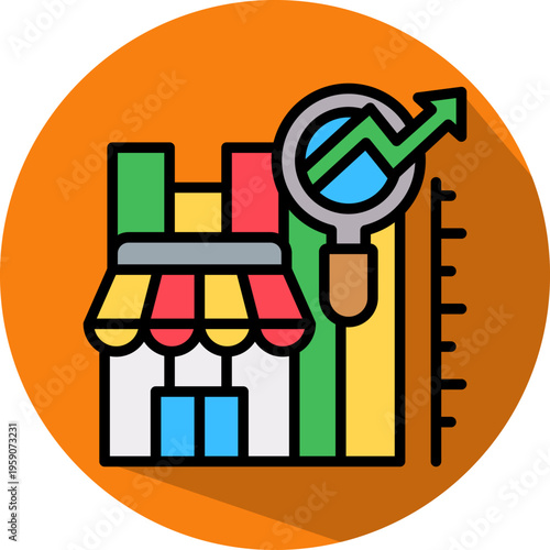 Market Rebound isometric icon