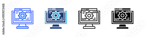 Software Multi Style Icon Set Vector 