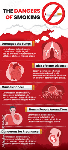 Smoking Danger Infographic Health Risk Awareness Poster
