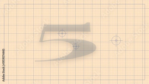 Animation of a colorful countdown timer from 10 to 1 on a blueprintstyle grid background