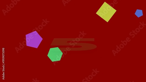 Animated colorful countdown timer from 10 to 1 with a checkmark on a red background