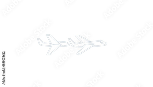 Two Airplanes Flying Side-by-Side, Aviation and Travel Concept