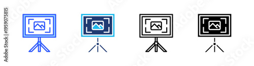 Photo Capture Multi Style Icon Set Vector 