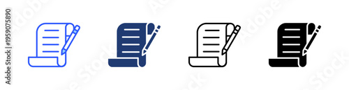 Editor Multi Style Icon Set Vector 