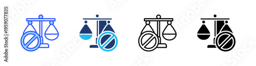 Illegal Multi Style Icon Set Vector 