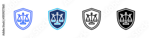 Emblem Multi Style Icon Set Vector 