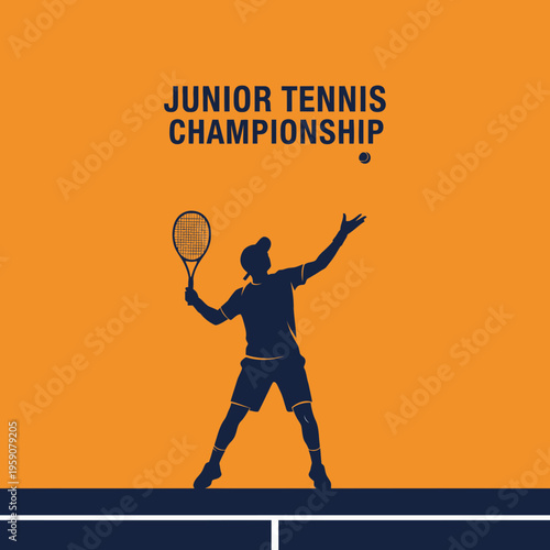 Dynamic Junior Tennis Championship Silhouette Invites Participation And Competition