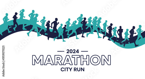 Dynamic Marathon City Run Event In 2024 Illustration