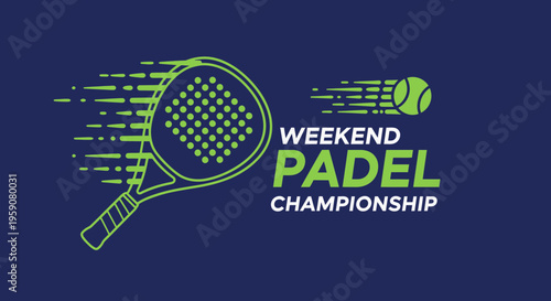 Dynamic Padel Championship Graphic For Sports Event Promotion And Branding