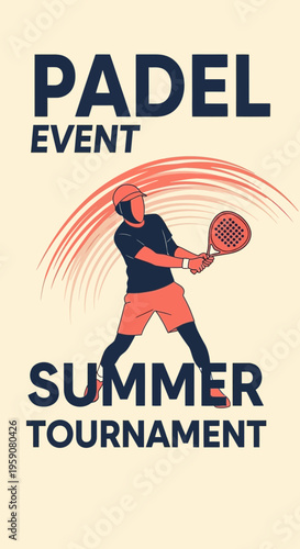 Dynamic Padel Event Summer Tournament Poster Design