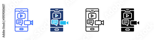 Apps Multi Style Icon Set Vector 