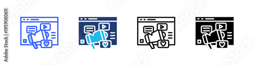 Marketing Multi Style Icon Set Vector 