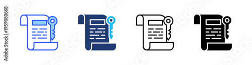 Keyword Multi Style Icon Set Vector 